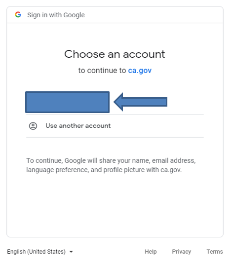 image of Choose or Add Your Gmail account